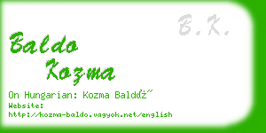baldo kozma business card